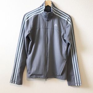 Adidas Track Jacket (grey/sky blue) -- LAST CHANCE